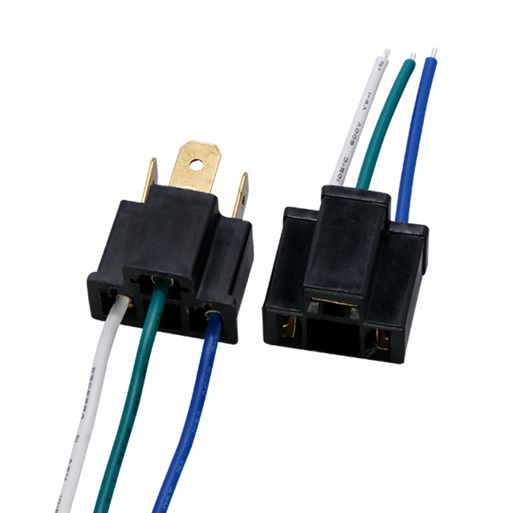 DJ7033-7.8-11/21 3P 公母汽车连接线 H4 氙气灯专用 7.8 间距灯座插头线束