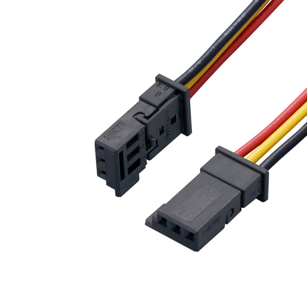 TE 1-1718346-1 3P 汽车连接器线束 3 孔车门中控开关车载信号控制线