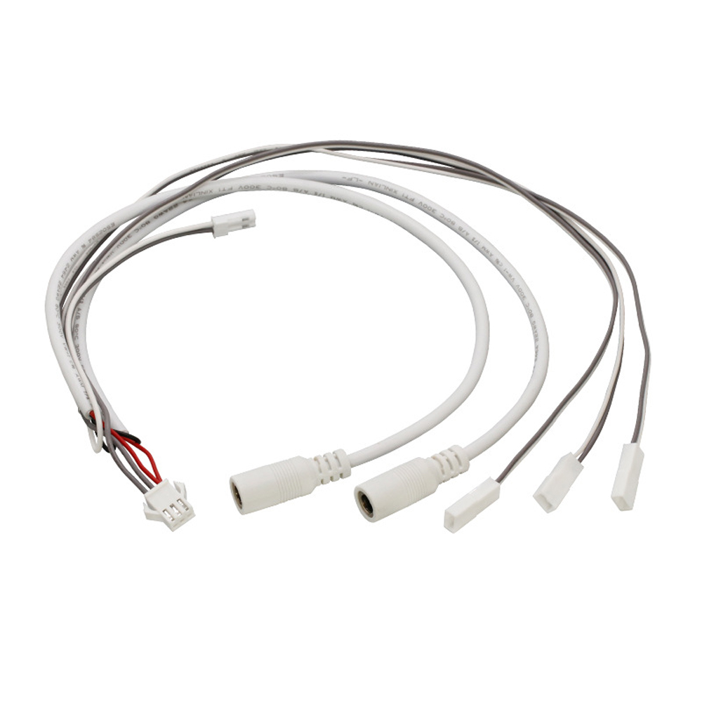 SYP-2P 白杜邦 SM 端子线转 DC5521 母头 LED 灯条灯具电源延长连接线